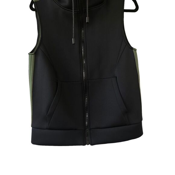 Alala Bond Scuba Hooded Vest Full Zip Black Green Size Small - Picture 5 of 11